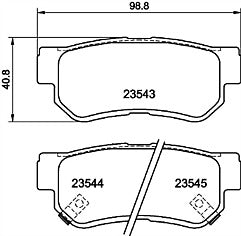 DAEWOO MUSSO 2.3 2.9 3.2 BRAKE PADS REAR MINTEX MANDO CALIPERS