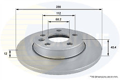 VW TRANSPORTER T4 2.5TDi  REAR BRAKE DISC CROSS DRILLED GROOVED