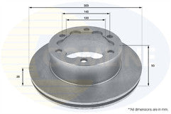 FOR MERCEDES SPRINTER CRAFTER REAR BRAKE DISCS 303MM 