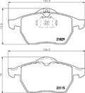 Genuine MINTEX  Front Brake Pads Set for Audi TT APX/BAM 1.8 (08/1999-10/2005)