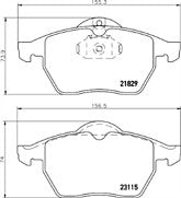 Genuine MINTEX  Front Brake Pads Set for Audi TT APX/BAM 1.8 (08/1999-10/2005)