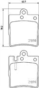 2 REAR BRAKE CALIPER FOR MERCEDES CLC200K CLK A209 C209 A209 SLK R171 + pads 