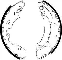 FOR FORD MONDEO MK1 MK2  REAR DRUM BRAKE SHOE SET 228X45MM
