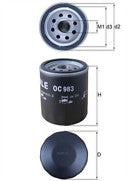 FOR ALFA ROMEO 156 DAIHATSU HIJET FIAT BARCHETTA LANCIA Y10 MAHLE OIL FILTER