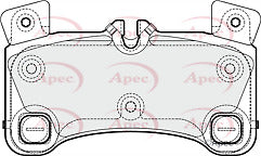 BRAKE PADS REAR WITH SENSORS FOR  AUDI Q7 PORSCHE CAYENNE TURBO TIPTRONIC