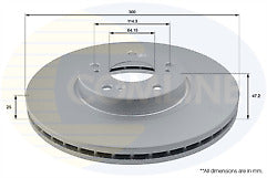 FOR HONDA ACCORD 2.0 2.2 2.4 CL7 8 2003-2007 2 FRONT BRAKE DISCS VENTED 300MM
