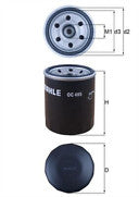 FOR MITSUBISHI COLT MIRAGE 2004-2014 SMART FOURFOUR 2004-2007 MAHLE OIL FILTER