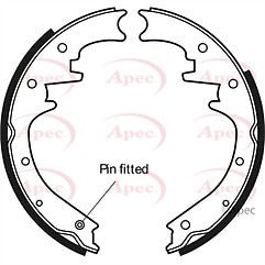 FOR JEEP GRAND CHEROKEE 2.5 (1994-1999) APEC REAR BRAKE SHOES SET OF 4