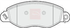 Brake Pads Set Front 16424 Febi 1144288 1318147 1465168 4095132 4114749 23840