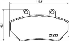 Belaco Front Brake Pads Set MDB1254  for Volvo 740 760 780 940 960