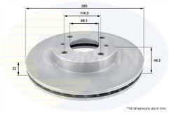FOR NISSAN  ALMERA N16 1.5 1.8 2.2 FRONT BRAKE DISC BRAKE PADS  WITH ABS 280MM