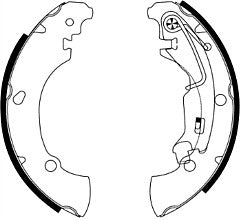 Brake Shoes Set fits FIAT PANDA VAN 169 1.4 09-12 77362449