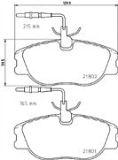 Brake Pads Set mdb1702 1611458180 1617249280 42511 425110 425453 Quality