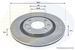 CITROEN XANTIA XSARA BRAKE DISCS FRONT PAIR VENTED 266M