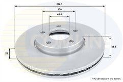 FORD FOCUS MK2 2005 ON FRONT BRAKE DISCS BRAKE PADS 278MM 
