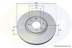 BRAKE DISC CROSS DRILLED GROOVED BRAKE PADS CITRON 302MM 