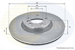 FOR BMW X5 E70 BRAKE DISCS WITH MINTEX BRAKE PADS FRONT AND WIRE SENSOR