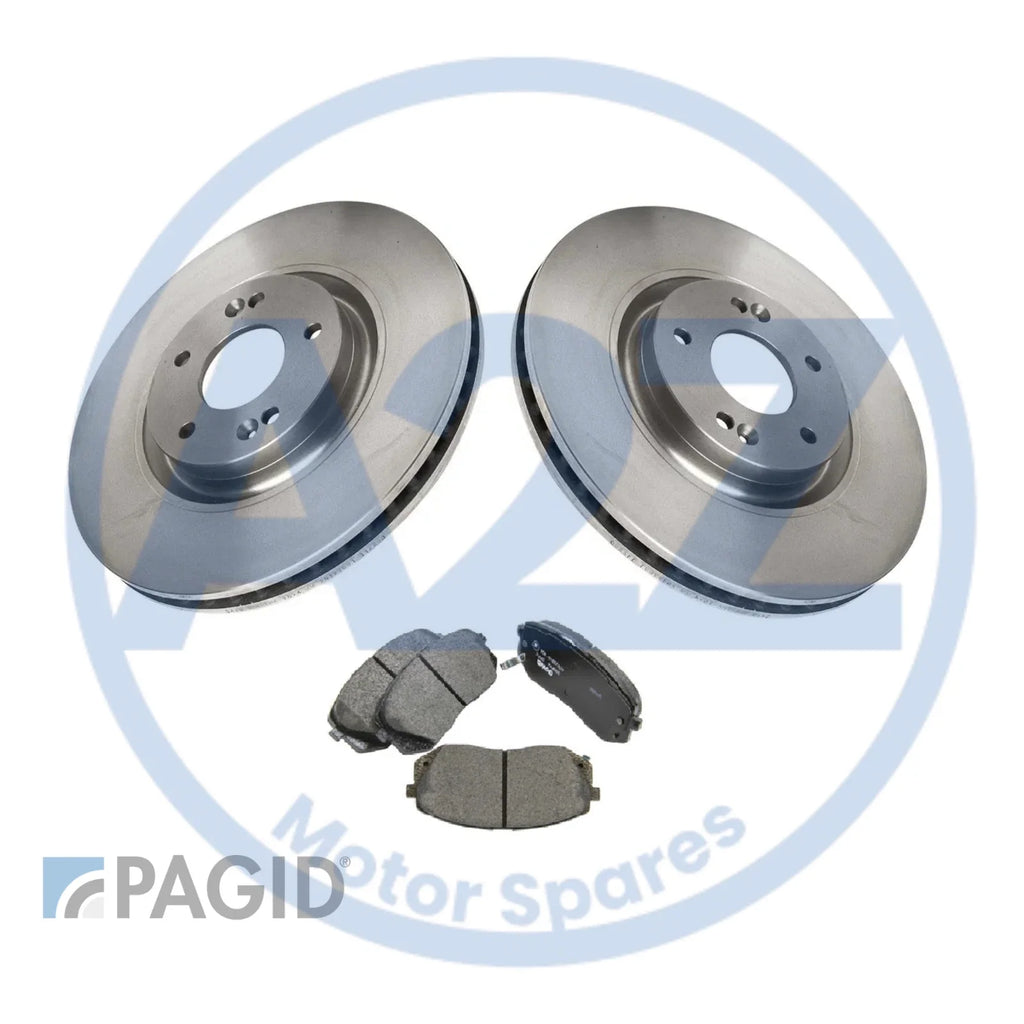 FRONT PAGID BRAKE DISCS & PADS SET FITS HYUNDAI I40 1.7 CRDI MK1 2017 ON