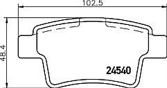 CITROEN C4 GRAND PICASSO VTR+ 1.6HDi 11 MINTEX REAR BRAKE PADS FULL SET 