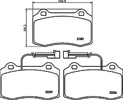 FOR ALFA ROMEO GTV SPIDER 3.0 3.2 FIAT COUPE 2.0 FRONT BRAKE PADS BREMBO TYPE