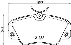 Brake Pads Set fits VAUXHALL OMEGA B Front 2.2 2.2D 94 to 03 MINTEX Mdb1540