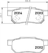 FOR HONDA CIVIC ES LS VTEC COUPE CRX BRAKE DISC BRAKE  PAD REAR MINTEX