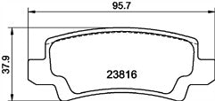 FIT FOR TOYOTA COROLLA 1.8 T SPORT MINTEX REAR  BRAKE PADS