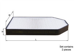 GENUINE MAHLE CABIN POLLEN FILTER PAIR AUDI A8 QUATTRO D2 2.8 3.7 S8 4.2 1994-03
