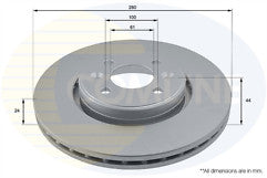 CLIO SPORT 172 182 FRONT GROOVED BRAKE DISC 280MM