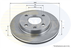 FORD ESCORT MK5 MK6 MK7 1991-00 2 FRONT BRAKE DISC BRAKE PADS NEW