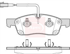 FRONT REAR PREMIUM BRAKE PADS SET+SENSORS FITMASERATI LEVANTE 3.0D V6 2016 ON