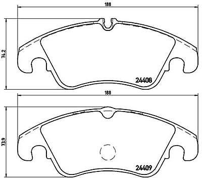 FORD FOCUS MK2 2004 ONWARDS FRONT BRAKE PAD SET P24074