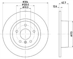 LAND ROVER DISCOVERY TD5 V8 RANGE ROVER  REAR BRAKE DISC PAD