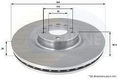 FOR  SAAB 9-3 TURBO 2 X NEW  FRONT  DRILLED BRAKE DISCS 345MM PAIR