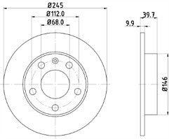 AUDI A4 2.0TDi s-line B6 B7 140bhp REAR BRAKE DISC BRAKE PADS MINTEX