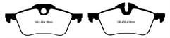 EBC GreenStuff Front Brake Pads Mini Hatch 1st Gen R53 1.6 SC Cooper S F+ R