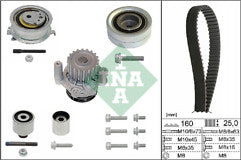 FOR  SEAT ALHAMBRA 2.0TDi 140 DSG 2010-16 TIMING BELT KIT TENSIONER WATER PUMP 