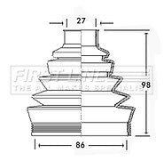ALFA ROMEO 146 145 155  OUTER CV BOOT KIT  EXACT FIT 