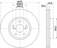 FOR CELICA VVTI 190 ZZT231 2ZZ-GE  1999 on FRONT BRAKE DISC DISCS  BRAKE PAD