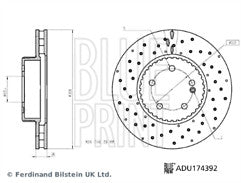 C-CLASS C220 BlueTec AMG BRAKE DISC CROSS DRILLED BRAKE PAD FRONT REAR
