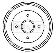for FORM PUMA FIESTA ESCORT FORD SPORT STREE KA REAR BRAKE DRUMS PAIR  203MM 