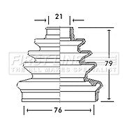 FOR FIAT CINQUECENTO 0.9 170 (1993-1998) FRONT OUTER CV JOINT BOOT KIT 