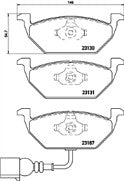 VW BORA V5 V6 TOLEDO LEON IBIZA MINTEX FRONT BRAKE DISC BRAKE PADS