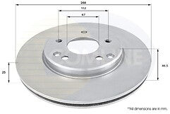 FOR MERCEDES CLK200 230 C208 C209 CROSS  DRILLED BRAKE DISC FRONT 288mm 