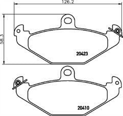 FOR VX220 LOTUS MINTEX RACING FAST ROAD HIGH PERFORMANCE BRAKE PAD MBD1891fr