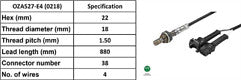 FIT FOR FERRARI FIAT VOLVO ALFA NGK OZA448E4  Lambda Sensor