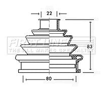 FOR AUDI 100 2.0 AVANT C4 (1991-1994) FRONT OUTER CV JOINT BOOT KIT 