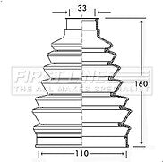 FOR CITROEN RELAY 2.2 HDi 244 (2002-2007) FRONT OUTER CV JOINT BOOT KIT 