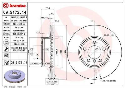 BMW 630I  E63 364  BRAKE DISCS FRONT BREMBO COUPE & CAB PAIR