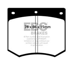FOR FORD CAPRI /LOTUS ECLAT / MARCOS MANTULA EBC FRONT  BRAKE PADS SET OF 4